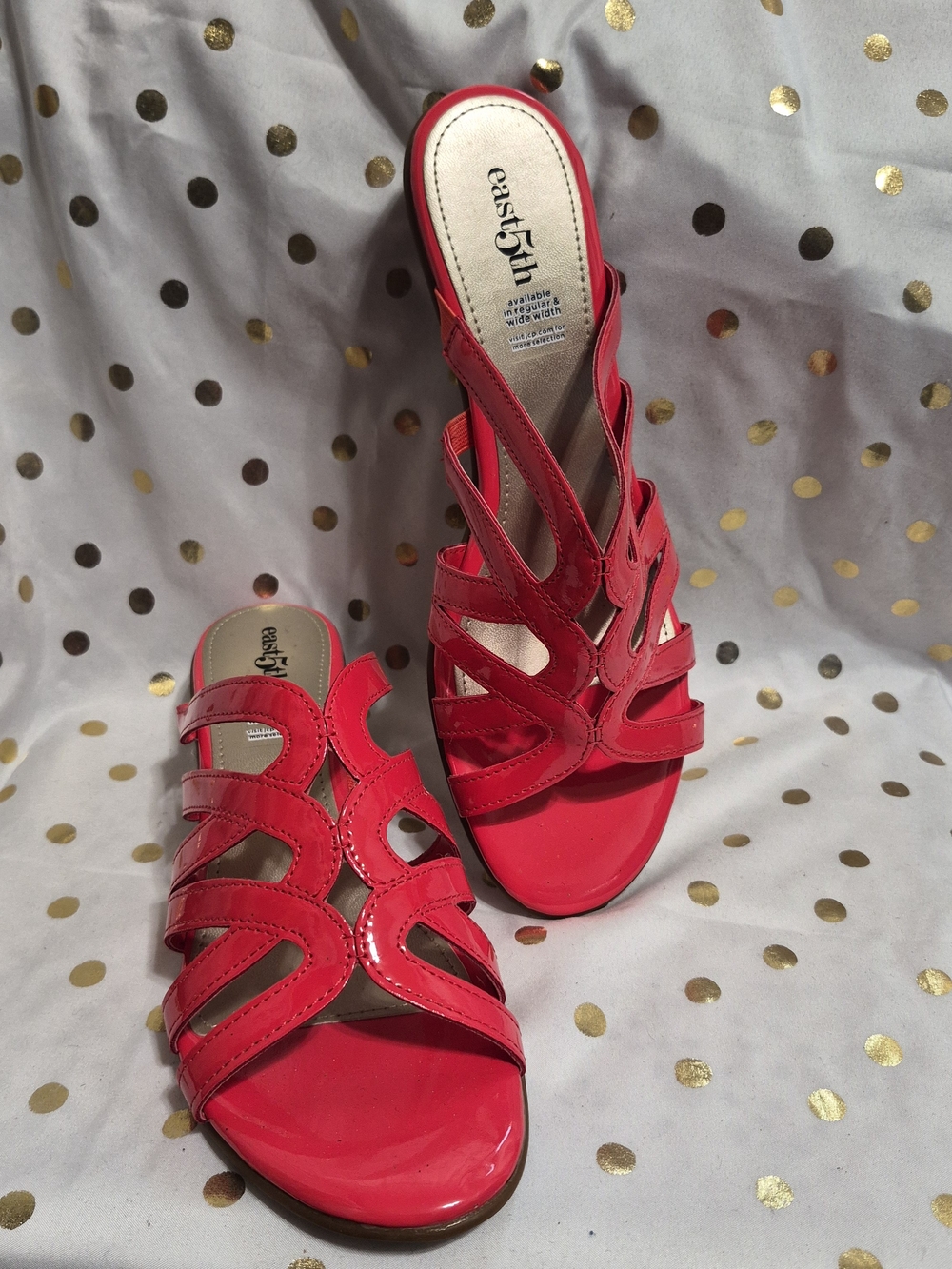 East 5th Women’s Pink Patent Slide Sandals